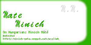 mate minich business card